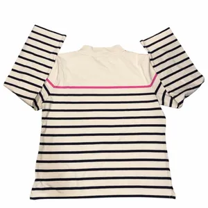 NEW Talbots Sequin Ribbon Stripe Mockneck Long Sleeve Top size Petite Medium thumbnail 4
