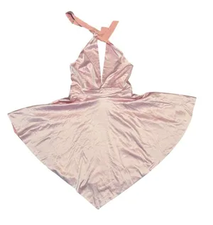 LuFeng Women's Sexy Sleeveless Halter Deep V Neck Backless Pink Large NWT thumbnail 1