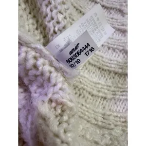 Aerie Cream Chunky Knit Sweater OS Sm Wool Blend Cozy Cottagecore D44 thumbnail 6