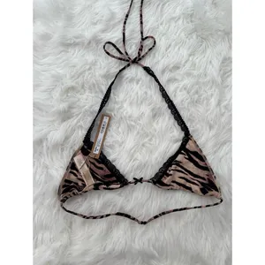 Skims Fits Everybody Lace Micro Bralette Sand Tiger Print Size 3X thumbnail 4