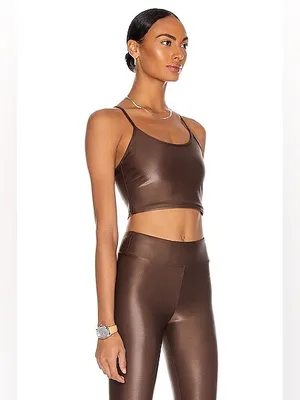 Koral Lustrous crop legging in bronze size small thumbnail 7