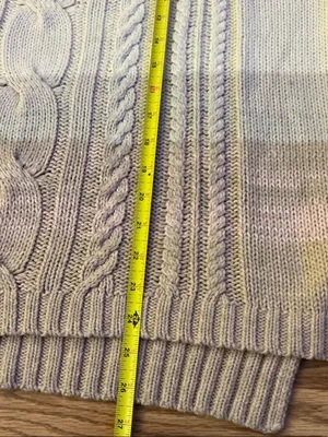 Chaps Ombre Cable Crew Sweater in Cream & Tan Size XL thumbnail 5