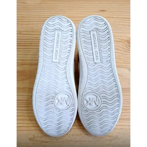 Michael Kors Women's Gold White Leather Sneakers Shoes Size 8.5 M LS24F Low Top thumbnail 10