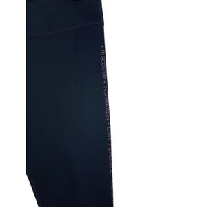 Fablectics Cropped Inspirational Wording Black Leggings XL thumbnail 6