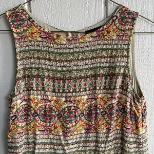 Hemant & Nandita Beaded Drop Waist Shift Mini‎ Dress in Multicolor Size 4 thumbnail 3