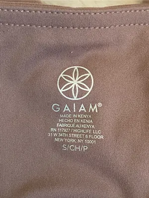 Gaiam Women's mocha Brown Athletic Flare Pants leggings woman’s small stretchy thumbnail 5