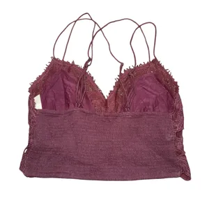 Free People FP One Adella Bralette Women M Purple Excellent Lace Strappy Boho thumbnail 2