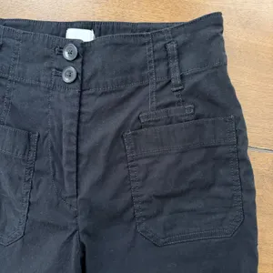 Maeve Anthropologie The‎ Junie Jean Black Wide Leg Petite Pants 27P thumbnail 8