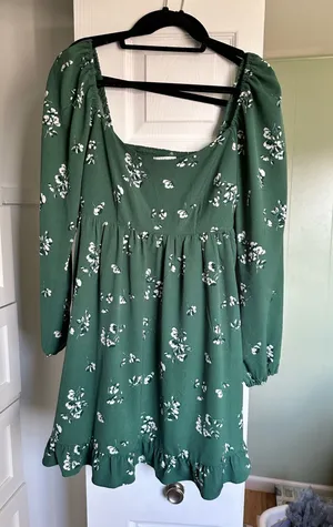 Abercrombie Green Floral Mini Dress thumbnail 1