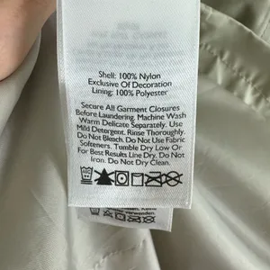 Eddie Bauer Tan Mid-Length High Neck Double Zipper Travex Nylon Jacket Size‎ S thumbnail 9