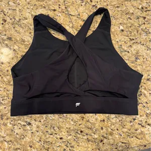 Fabletics black cross cross Racerback Sports Bra Intimates size XL thumbnail 2