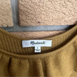 Madewell Wakeford Ruffle Sweater Tank Top #AM299 in Bronze Wool Blend Size Small thumbnail 2