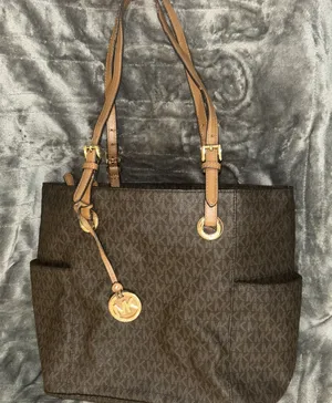Michael Kors‎ Jet Set Travel Large Mk Signature Logo Tote Handbag Brown 30S11T4B thumbnail 1