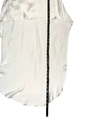 Asa Fields Florence Gown High Low Halter Open Back Satin Ivory Dress SMALL thumbnail 8