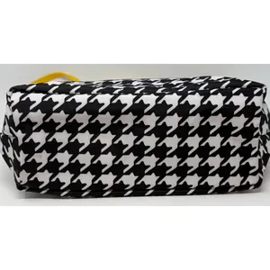 Vera Bradley Women's Hello Yellow Black White Houndstooth Tote thumbnail 3