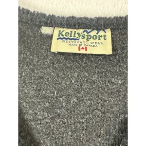 Vintage Kelly Sport Yukon Fleece Vest Women’s Medium Gray Zip‎ Up Made in Canada thumbnail 4