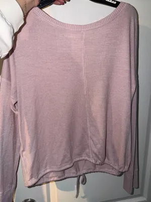 Abercrombie & Fitch Women's Dusty Rose Drawstring Pullover Sweatshirt thumbnail 5