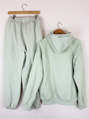 COMFRT Pastel Mega Hoodie and Pants Sweat Set in Mint Green thumbnail 7