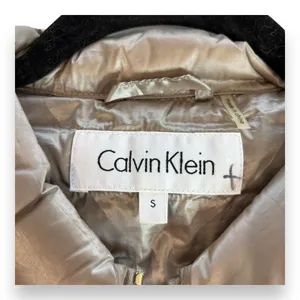 Calvin Klein Women's‎ Vest Performance Puffer Zipper Duck Down Gray Jacket Sz S thumbnail 3