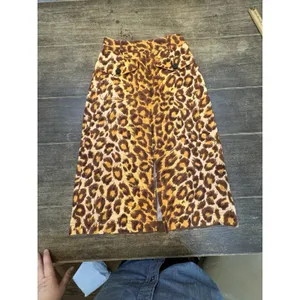 Kate Spade Panthera Canvas Midi Skirt Pockets‎ Linen Cotton Giraffe Print $228 thumbnail 3