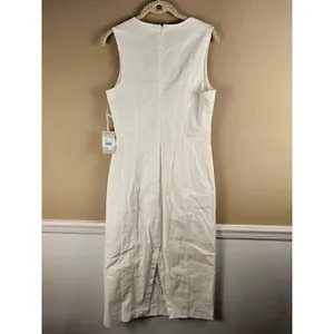 NWT Hyacinth House‎ Tuckernuck Womens White Sleeveless Dress Medium thumbnail 2
