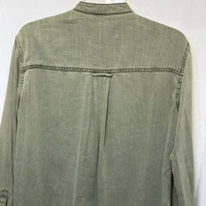 Anthropologie Army Green Cotton Blend Shirt Jacket w/ Copper Sequins Size 2 thumbnail 5