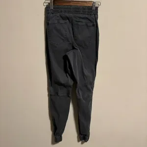 Spanx Stretch Twill Cargo Pull On Ankle Zip Jogger Gray- Size XS thumbnail 5