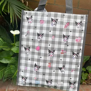 Sanrio Kuromi White And Black Checkered Tote Bag thumbnail 1