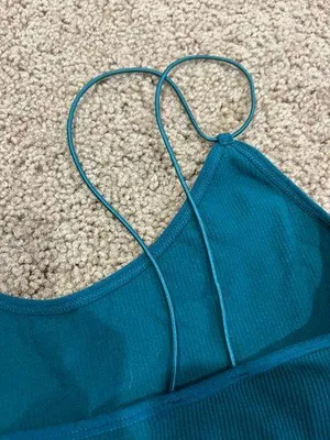 Ribbed Crop Top Blue thumbnail 2