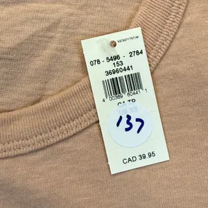 Aerie Women‎ XS Nude Peach Cotton Front Tie Wrap Crop Top Short Sleeve 078-5496 thumbnail 5