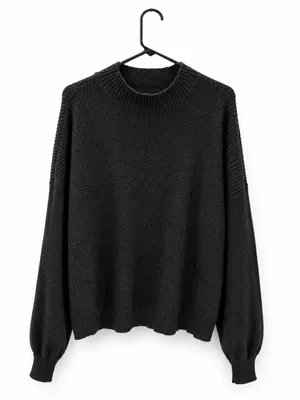 Pinque Ribbed Mock Neck Sweater Bundle | Ivory & Black | XXL | 2 Sweaters thumbnail 2