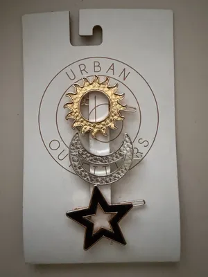 Urban Outfitters 3-Piece Celestial Hair Clip Set thumbnail 1