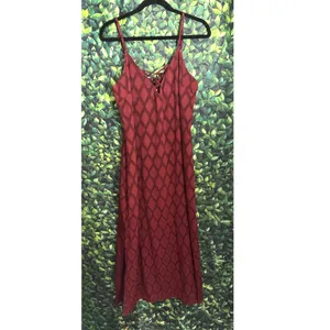 BAND OF THE FREE Lila Burgundy Autumn Slit Midi Dress Sleeveless Boho Medium thumbnail 7