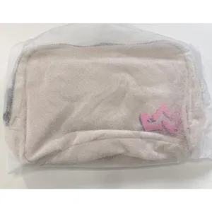 Tan Nylon Belt‎ Bag Pink Crown Graphic Crossbody Fanny Pack Y2K Princess NWOT thumbnail 2