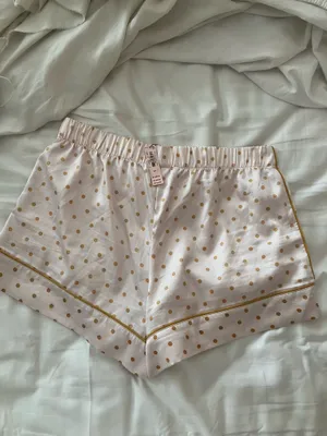 Victoria’s Secret Polka Dot Satin Sleep Shorts - Pink and Gold thumbnail 2