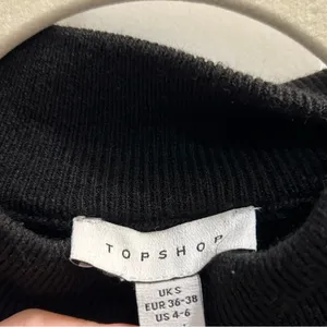 Topshop Black Ruffle Sweater thumbnail 4