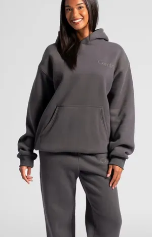 Comfrt gray minimalist hoodie sweatshirt thumbnail 1
