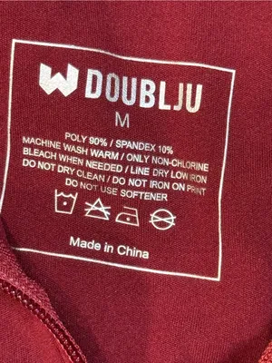 Doublju Burgundy Zip-Up Active Jacket with Slim Fit thumbnail 5