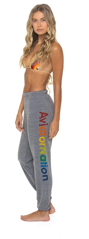Grey Aviator Nation Sweatpants thumbnail 1
