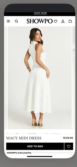 Showpo Maci Midi White Dress thumbnail 3