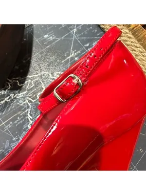 Red Patent Platform Heels | Jante | Size 8 Red thumbnail 3