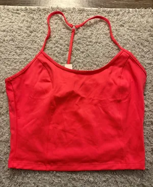 NWT Victoria's Secret On Point Cropped Racerback Tank Top. Size Large thumbnail 1