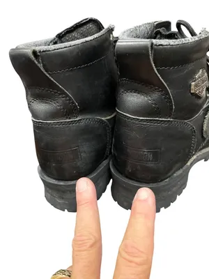 Harley Davidson 81024 wms black leather ankle moto riding boots sz 8 SKU 10-381 thumbnail 16