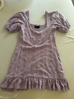 ASOS Purple eyelet dress thumbnail 1