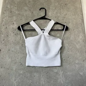 Abercrombie white tank top thumbnail 3