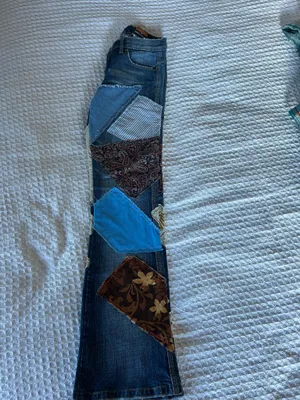 Custom Made One of a Kind Patchwork Jeans thumbnail 3