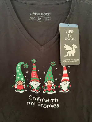 Life is Good Chillin With My Gnomies T Shirt thumbnail 2