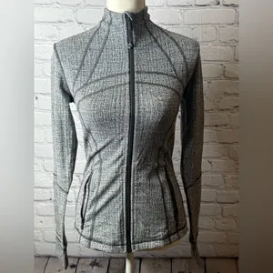 Lululemon define jacket gray tweed color size 6 thumbnail 2