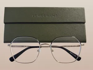 Longchamp LO2152 728 Women Eyeglasses Gold Black Gun Metal Frames 53-19-140 Case thumbnail 1