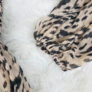 GIANNI BINI Leopard Print Maxi Dress One Shoulder Long Sleeve Black Tie Size 2‎ thumbnail 8